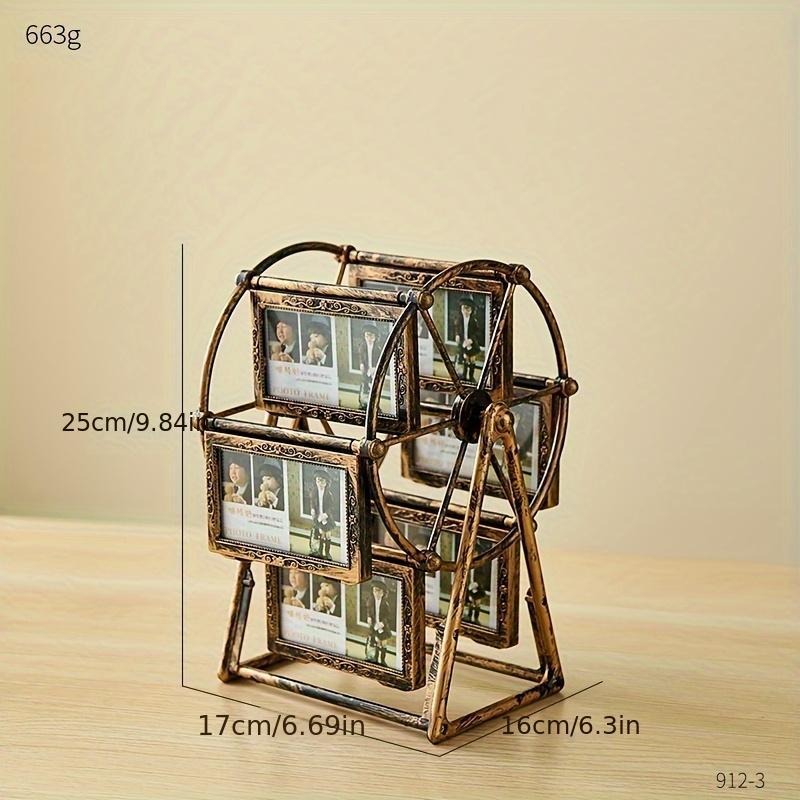 MemoryWheel™ – Vintage Rotating Ferris Wheel Photo Frame