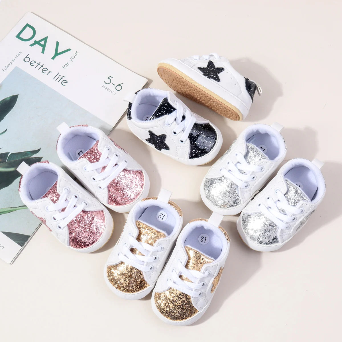 StarSteps™ – Glitter Baby Sneakers