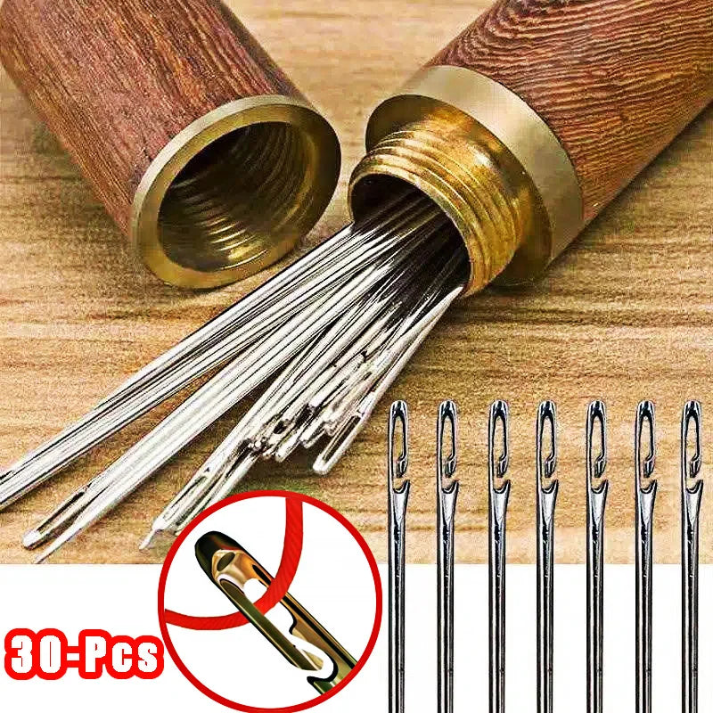EasyThread™ – 30-Piece Self-Threading Needle Set with Case