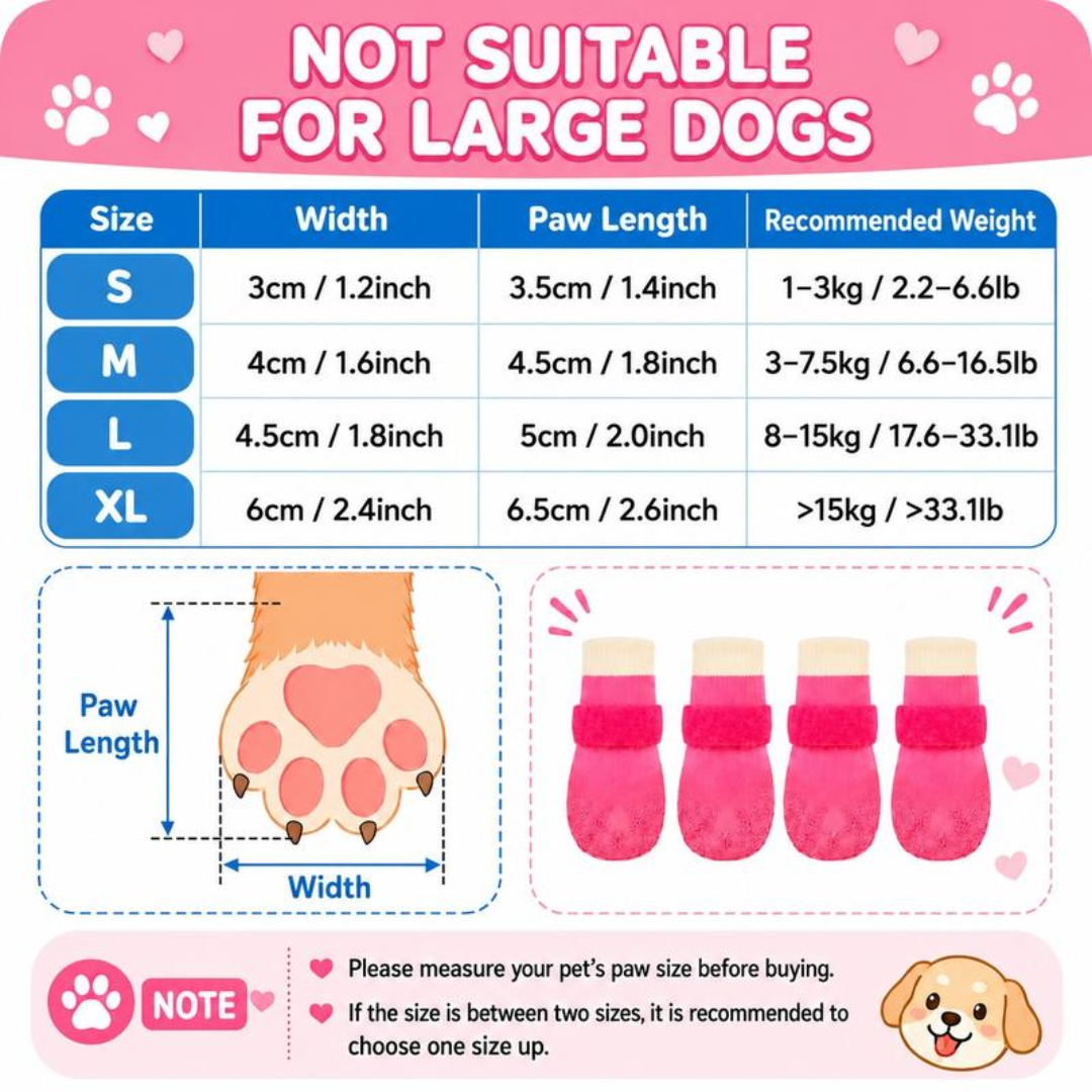 PawGrip™ – Waterproof Non-Slip Dog Boots Set