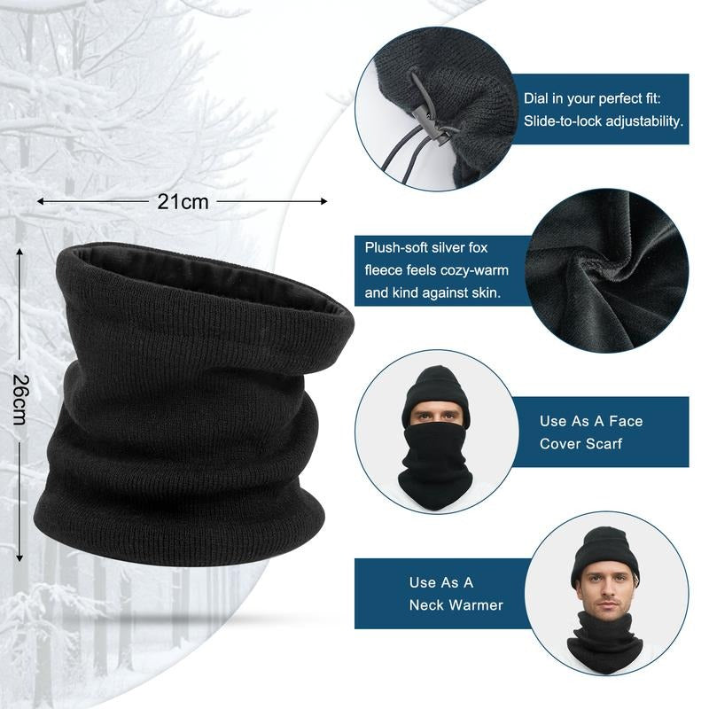 SilkWarm™ – Satin-Lined Beanie & Neck Warmer Set