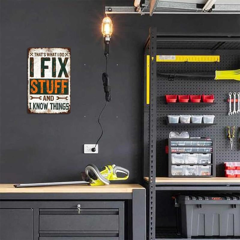 HandySign™ – "I Fix Stuff" Vintage Metal Wall Sign
