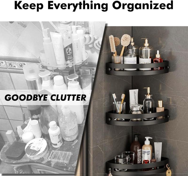 BathCaddy™ – No-Drill Wall Shower Organizer Set