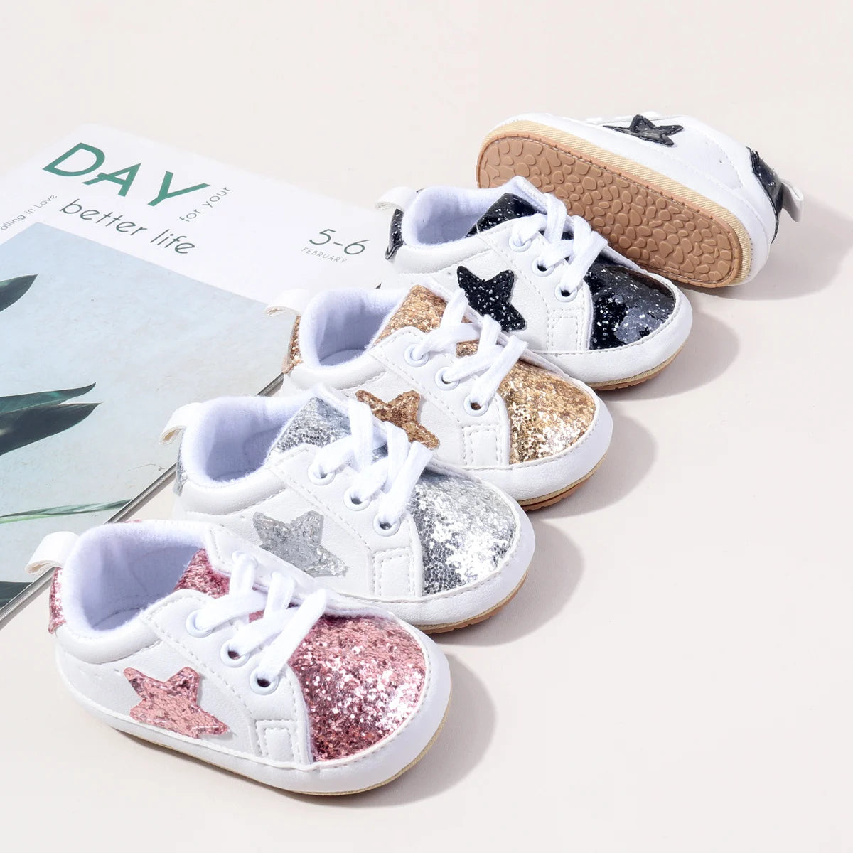 StarSteps™ – Glitter Baby Sneakers