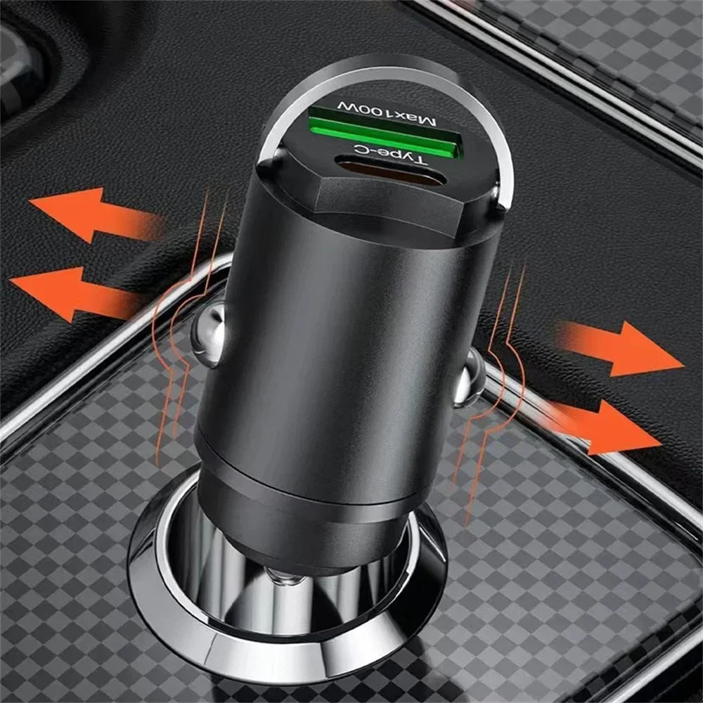 TurboMini™ – High-Power Dual USB Car Charging Hub