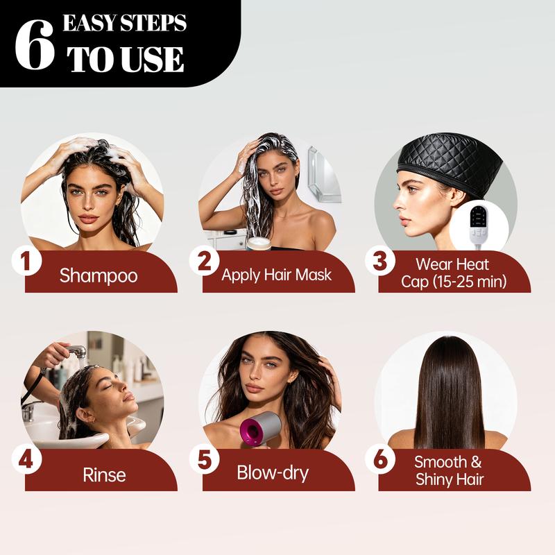 SalonSteam™ – Electric Heated Hair Treatment Steamer Cap