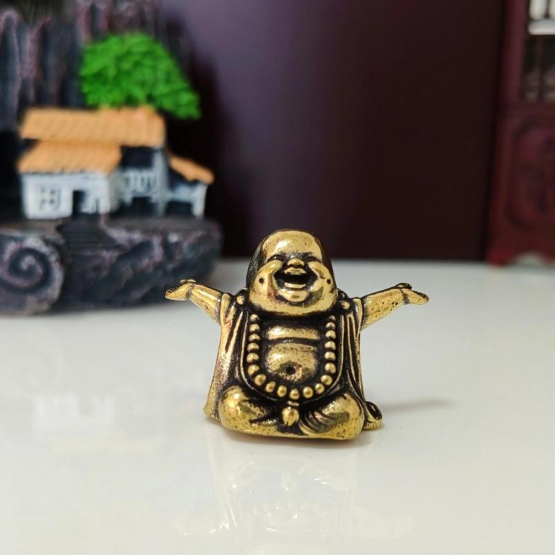 JoyBuddha™ – Laughing Buddha Brass Luck Figurine