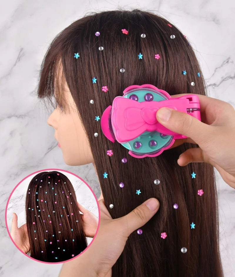 GlamTool™ – Girls' Sparkle Hair Accessory Device