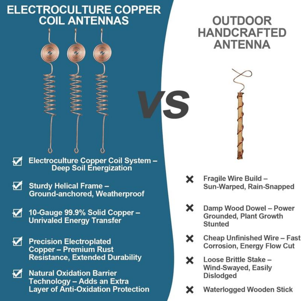 RootCharge™ – 5 PCS Copper Garden Support Stakes Set