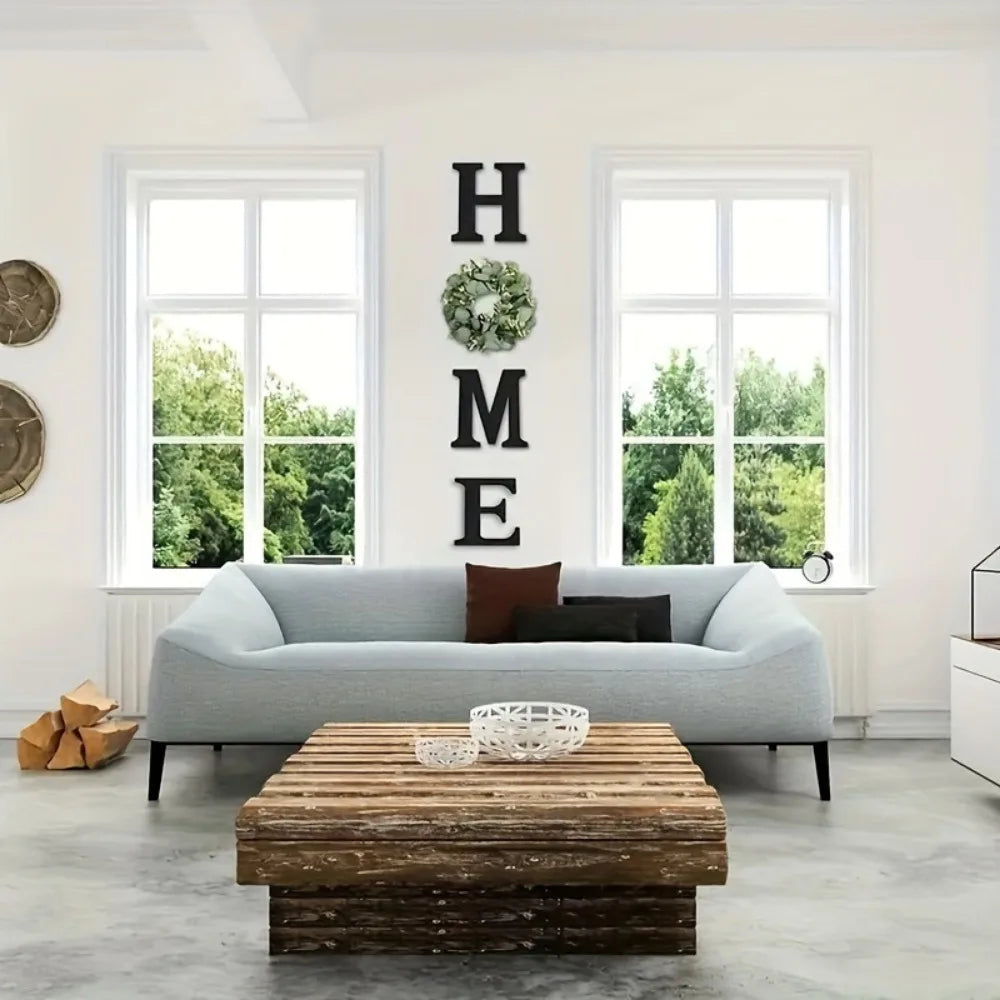 HomeLetters™ – Rustic Wooden HOME Wall Art