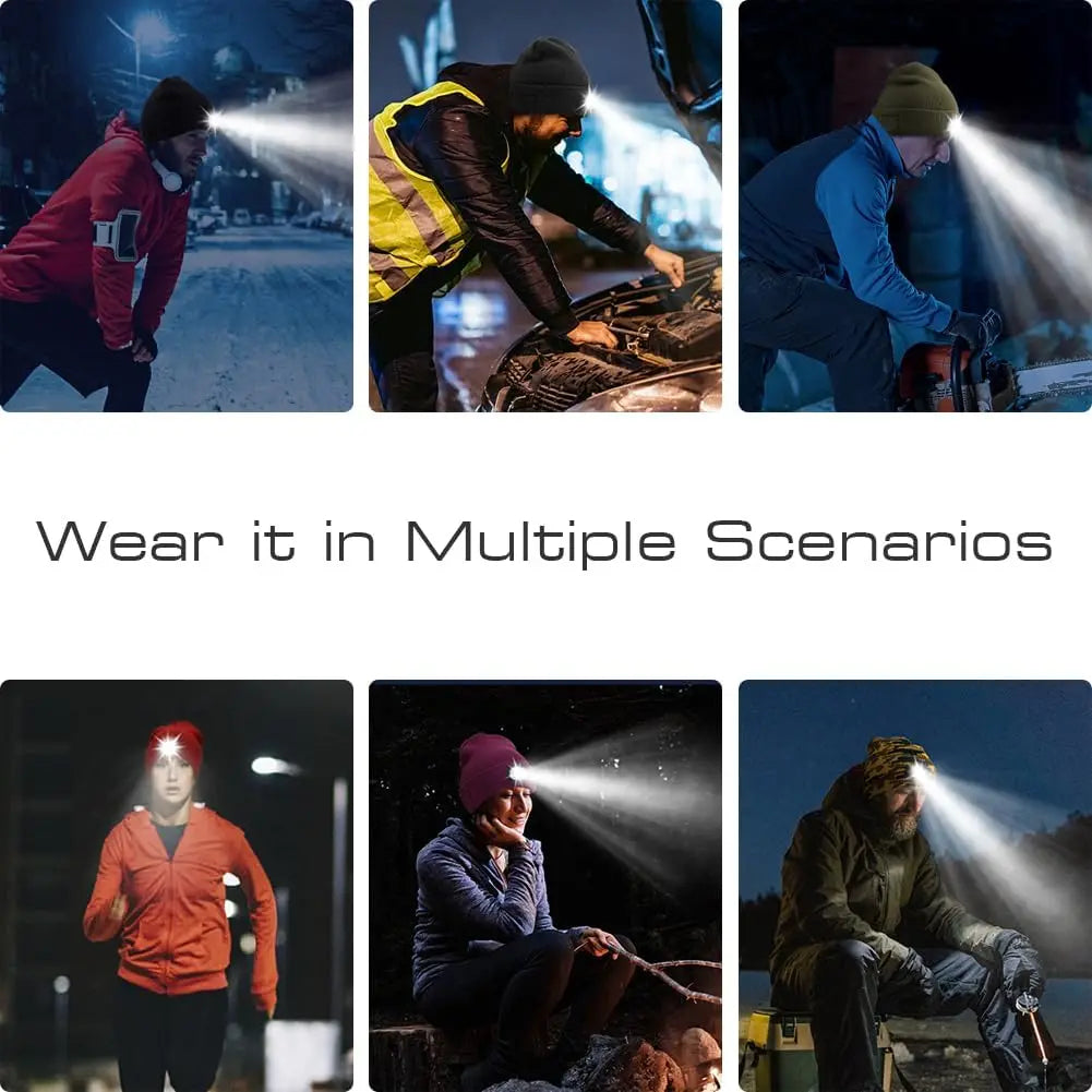 BeamBeanie™ – Multi-Purpose LED Winter Cap with Headlight
