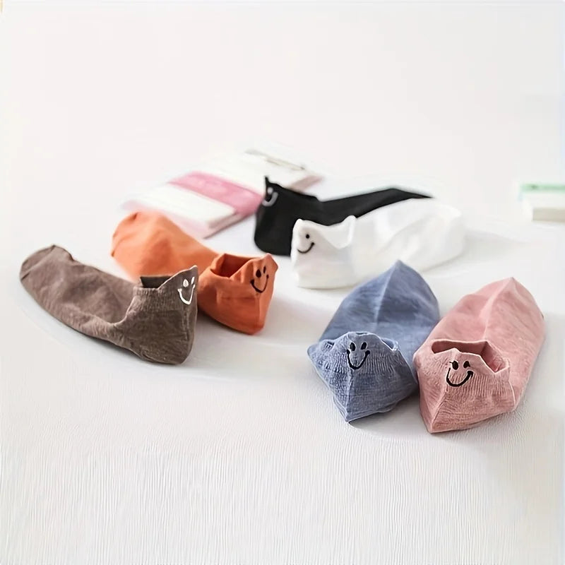 HappySocks™ – 10 Pair Soft Cotton Smiley Face Sock Collection