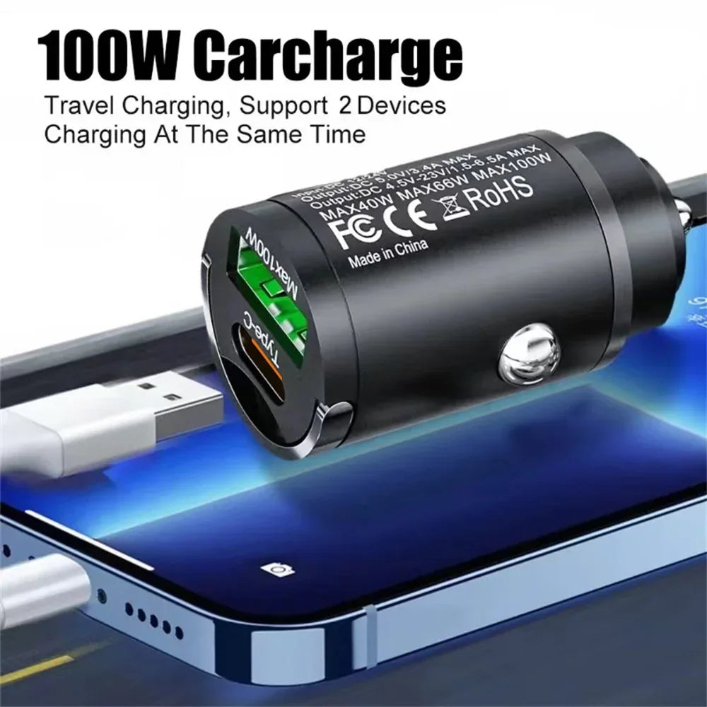 TurboMini™ – High-Power Dual USB Car Charging Hub