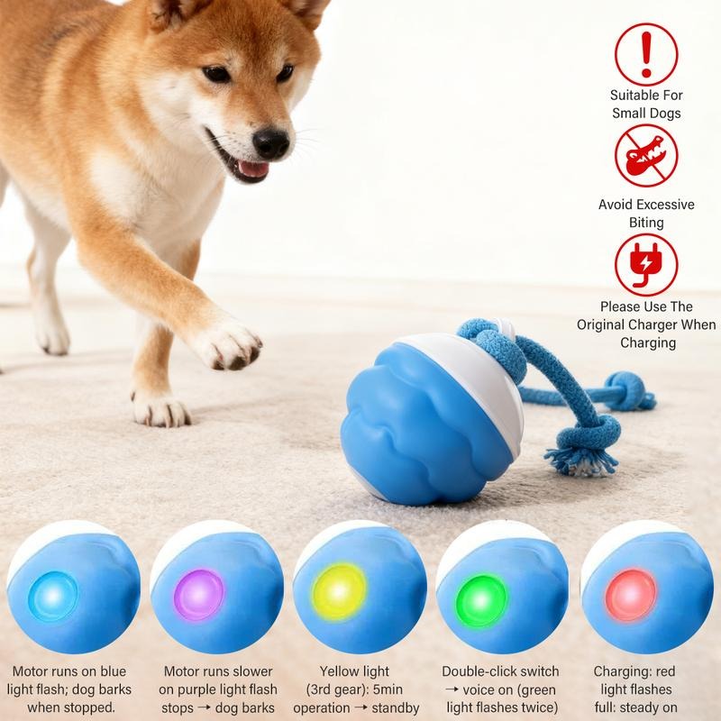 RollMate™ – Automatic Rolling Interactive Dog Ball