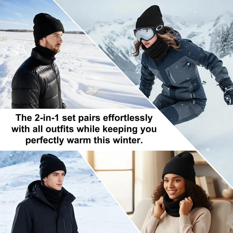 SilkWarm™ – Satin-Lined Beanie & Neck Warmer Set