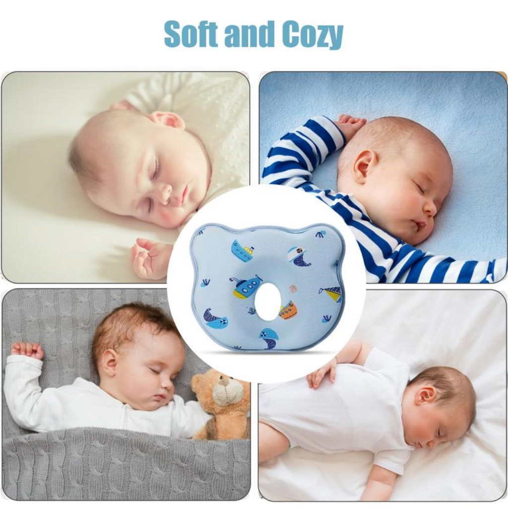SnugRest™ – Ergonomic Newborn Head-Support Pillow