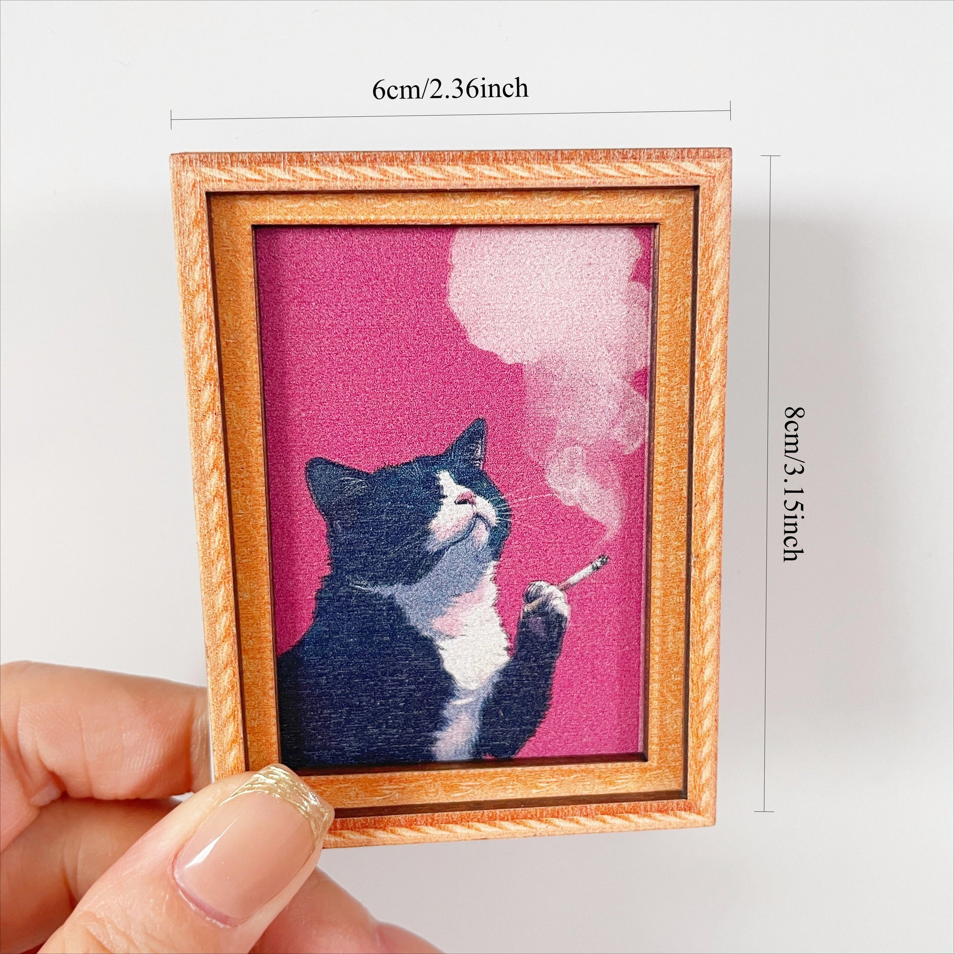 KittyMagnet™ – 3-Piece Wooden Cat Art Refrigerator Magnets