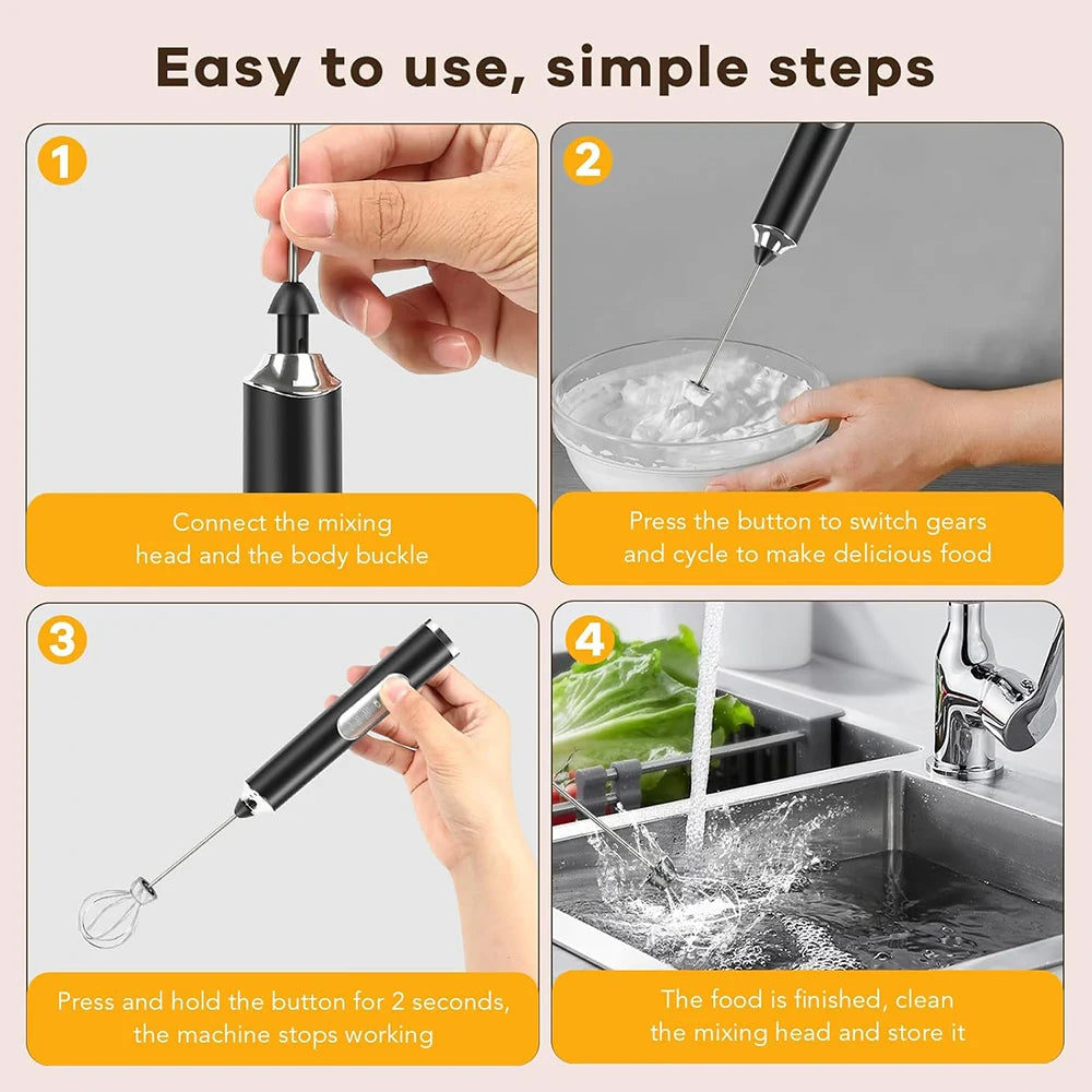 CreamWhip™ – USB Rechargeable Coffee Milk Frother