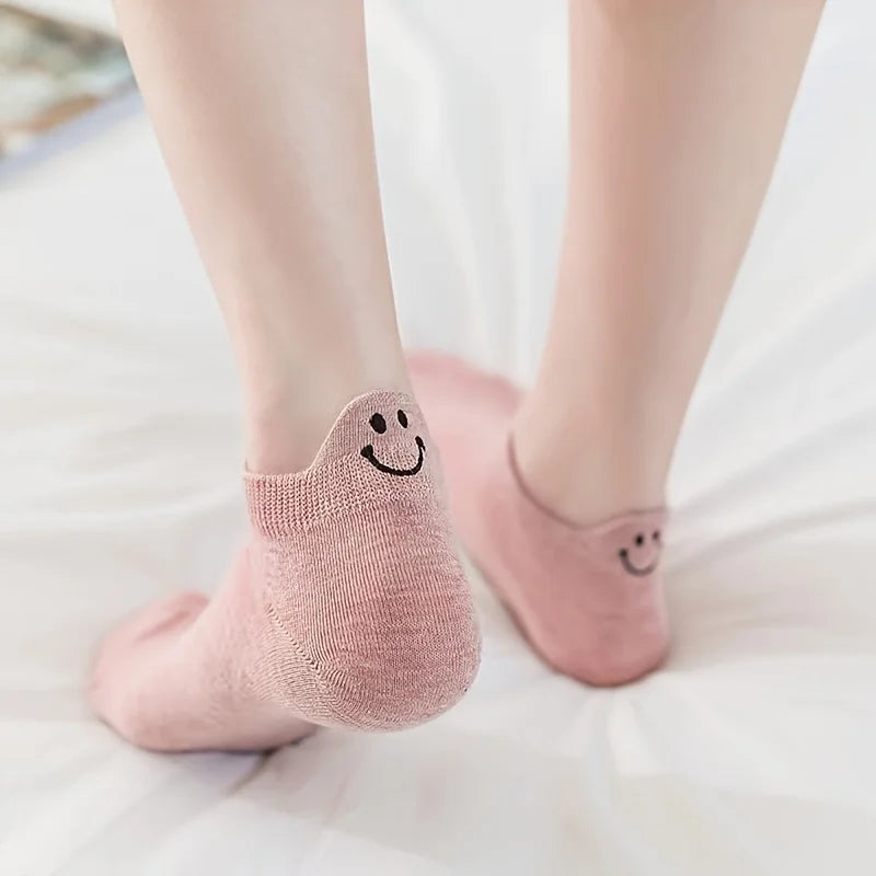 HappySocks™ – 10 Pair Soft Cotton Smiley Face Sock Collection