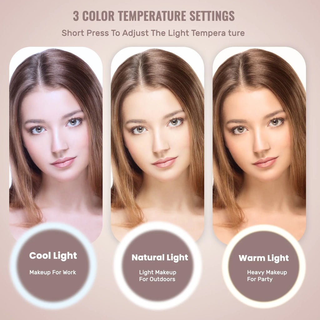 TravelGlam™ – Portable Makeup Organizer with LED Mirror