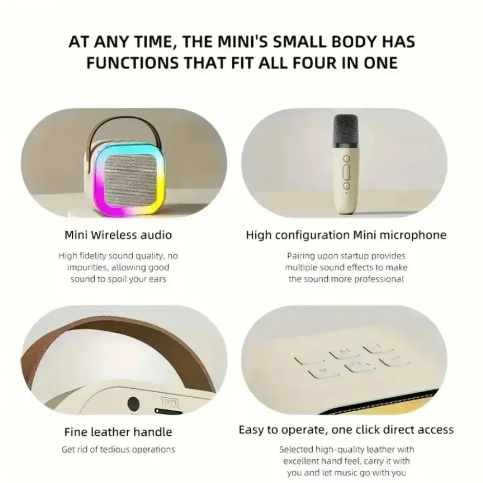 SingJoy™ – Portable Karaoke Set with Dual Mics