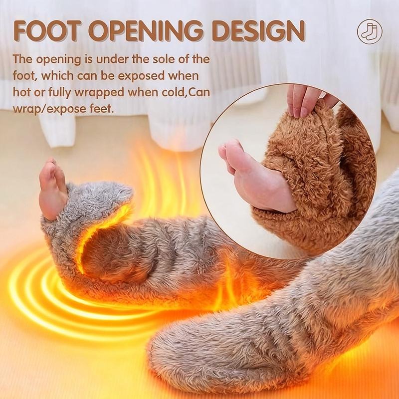 FluffyFeet™ – Premium Over-Knee Winter Leg Warmers