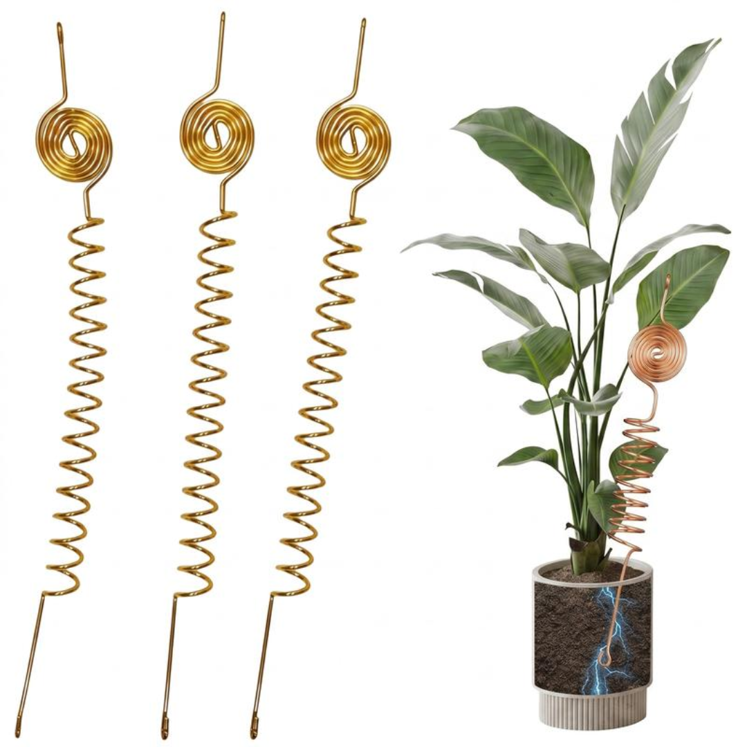 RootCharge™ – 5 PCS Copper Garden Support Stakes Set