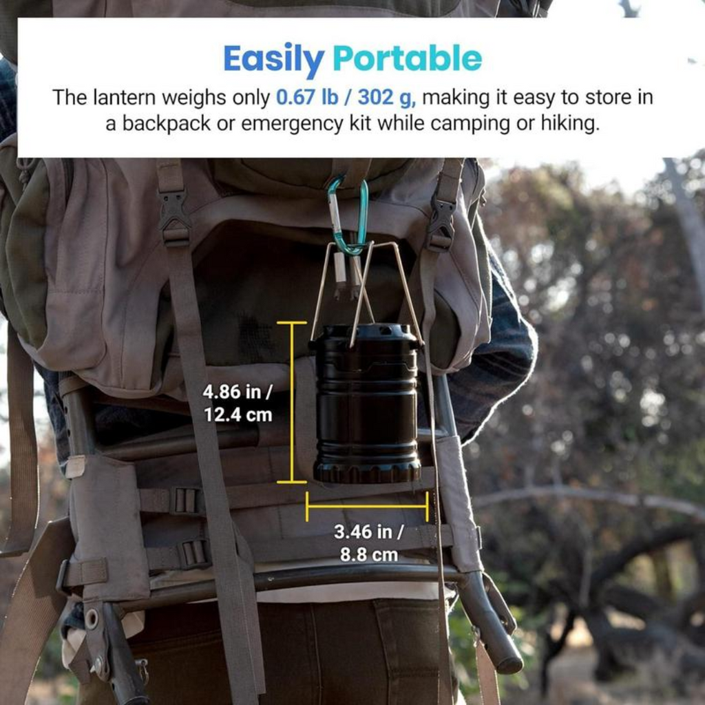 GlowSafe™ - 4 PCS Collapsible LED Camping Lantern