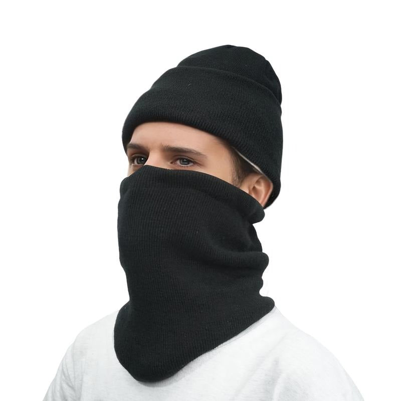 SilkWarm™ – Satin-Lined Beanie & Neck Warmer Set