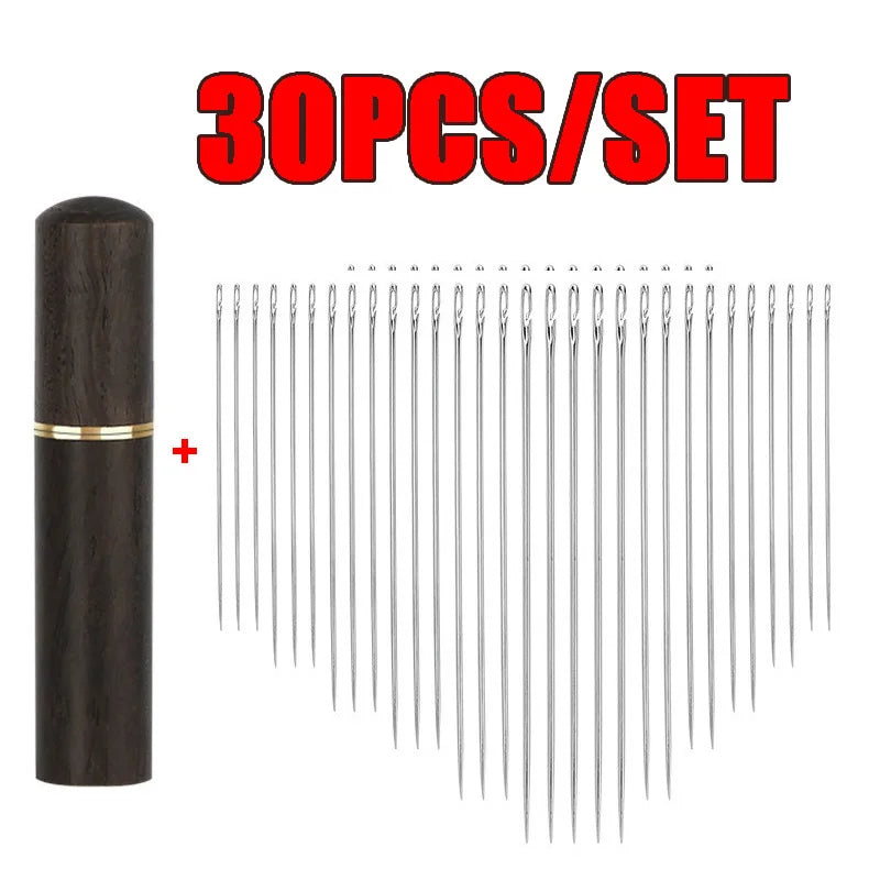 EasyThread™ – 30-Piece Self-Threading Needle Set with Case