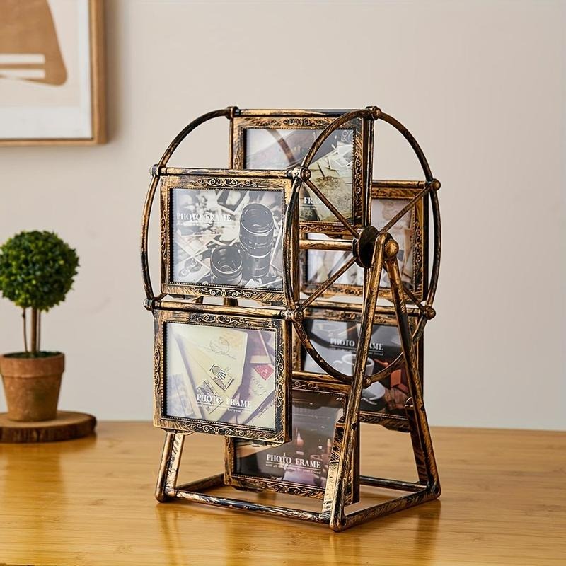 MemoryWheel™ – Vintage Rotating Ferris Wheel Photo Frame