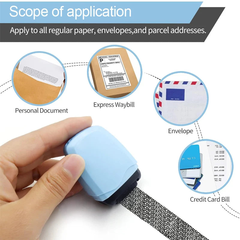 PrivacyRoll™ – Identity Protection Roller Stamp for Documents