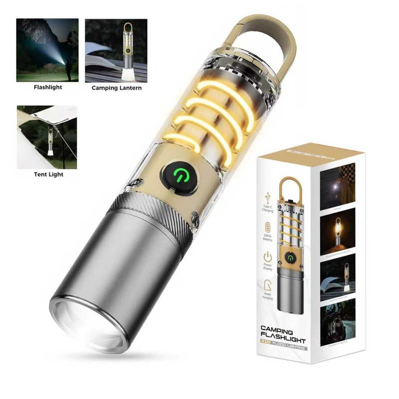 CampBeam™ – 2-in-1 Rechargeable Flashlight & Camping Lantern