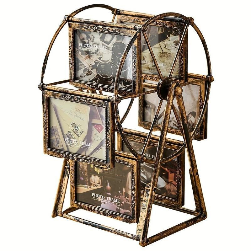 MemoryWheel™ – Vintage Rotating Ferris Wheel Photo Frame