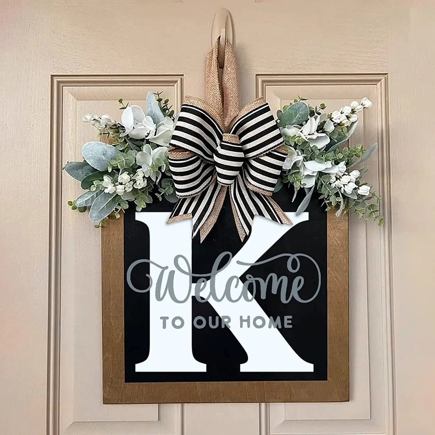 DoorGreet™ – Custom Initial Welcome Door Sign