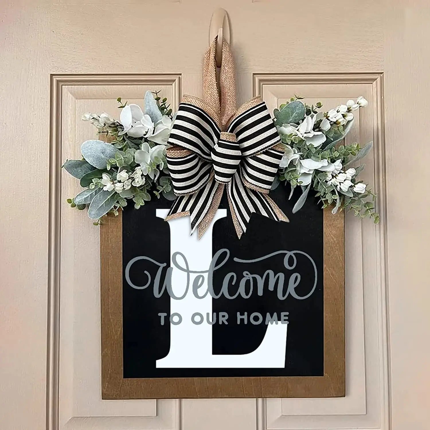 DoorGreet™ – Custom Initial Welcome Door Sign
