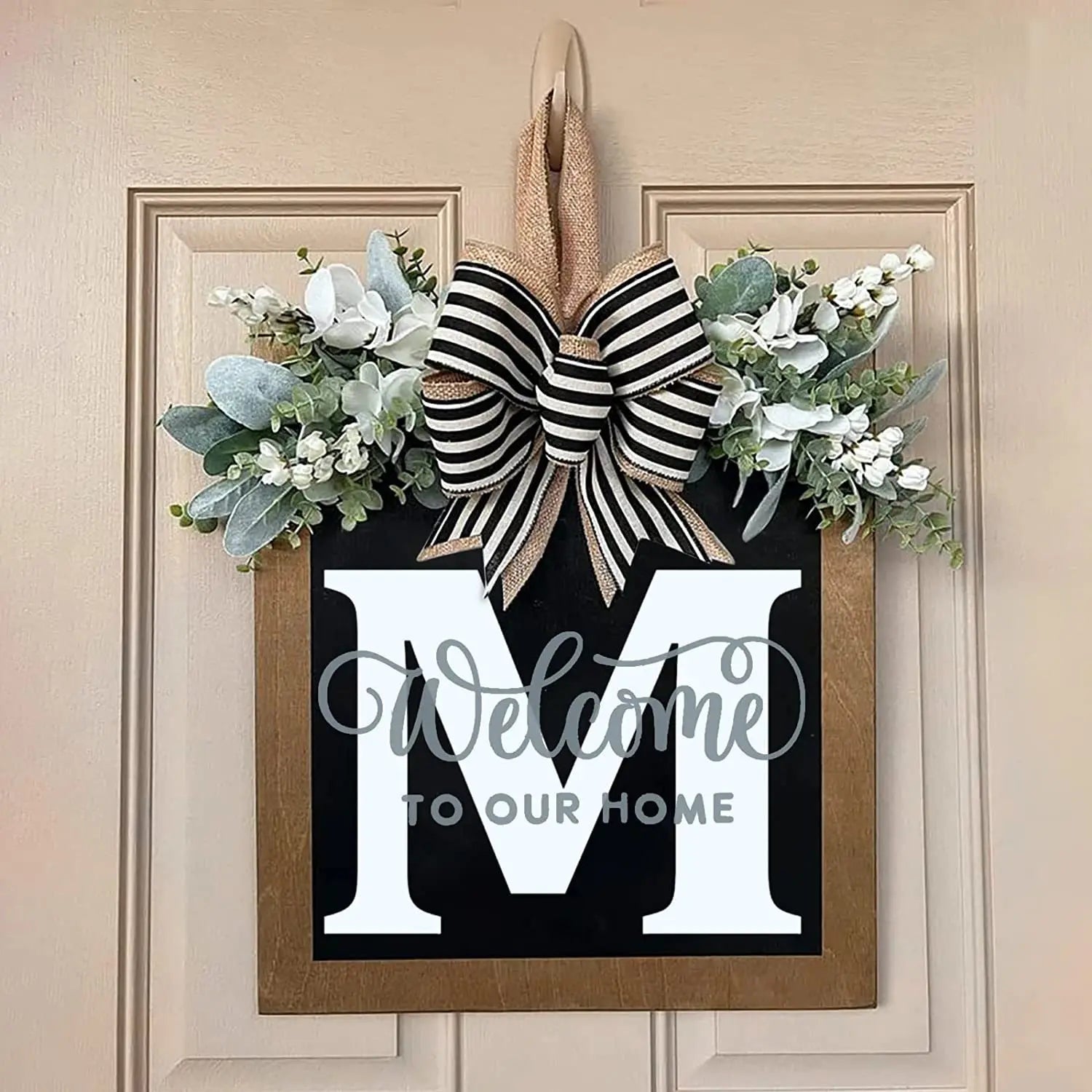 DoorGreet™ – Custom Initial Welcome Door Sign