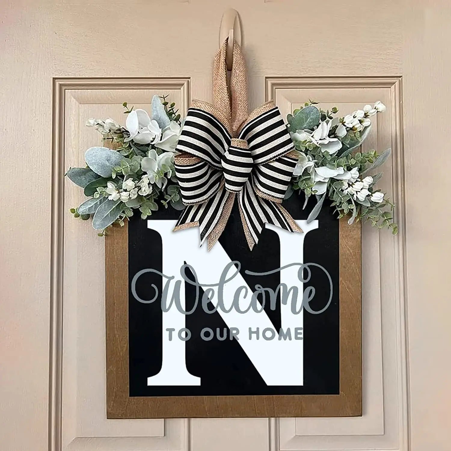 DoorGreet™ – Custom Initial Welcome Door Sign