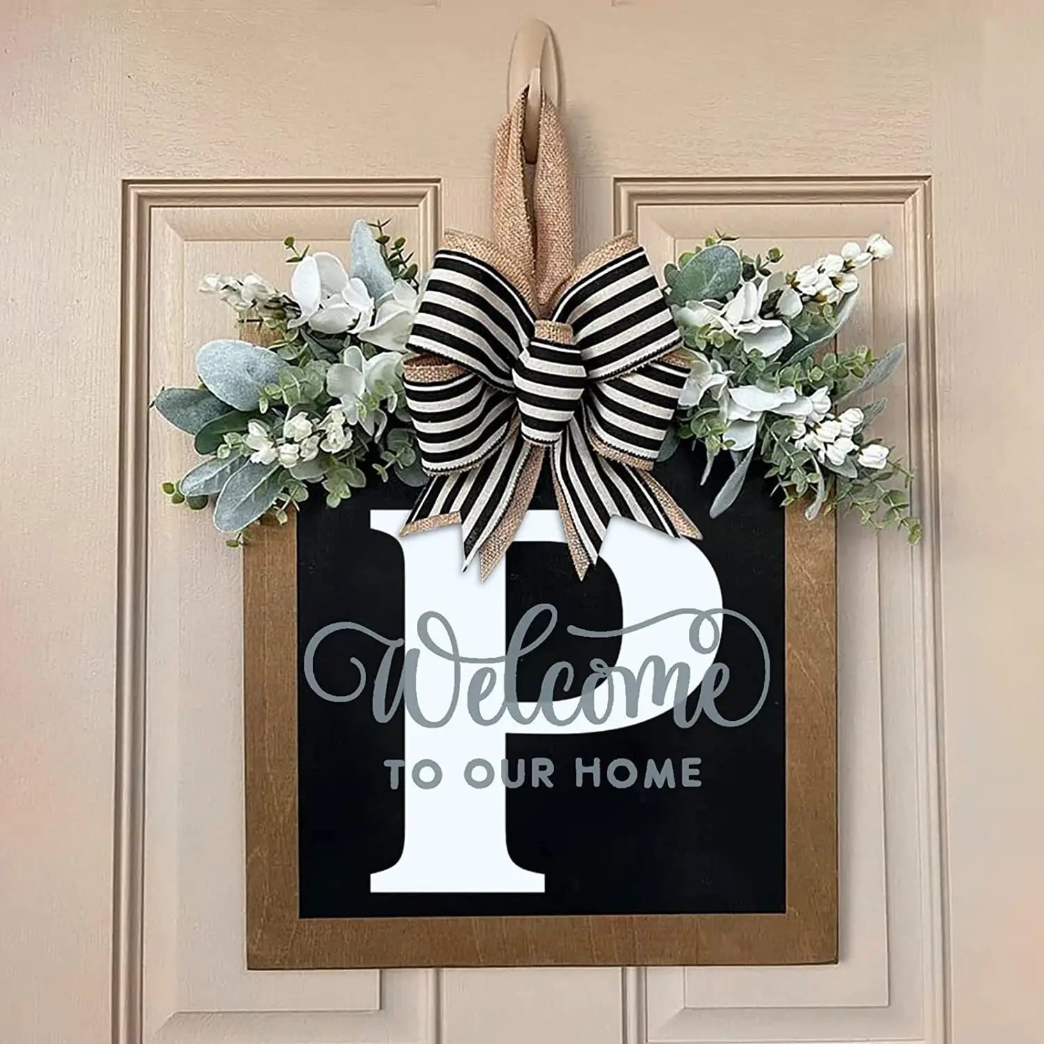 DoorGreet™ – Custom Initial Welcome Door Sign