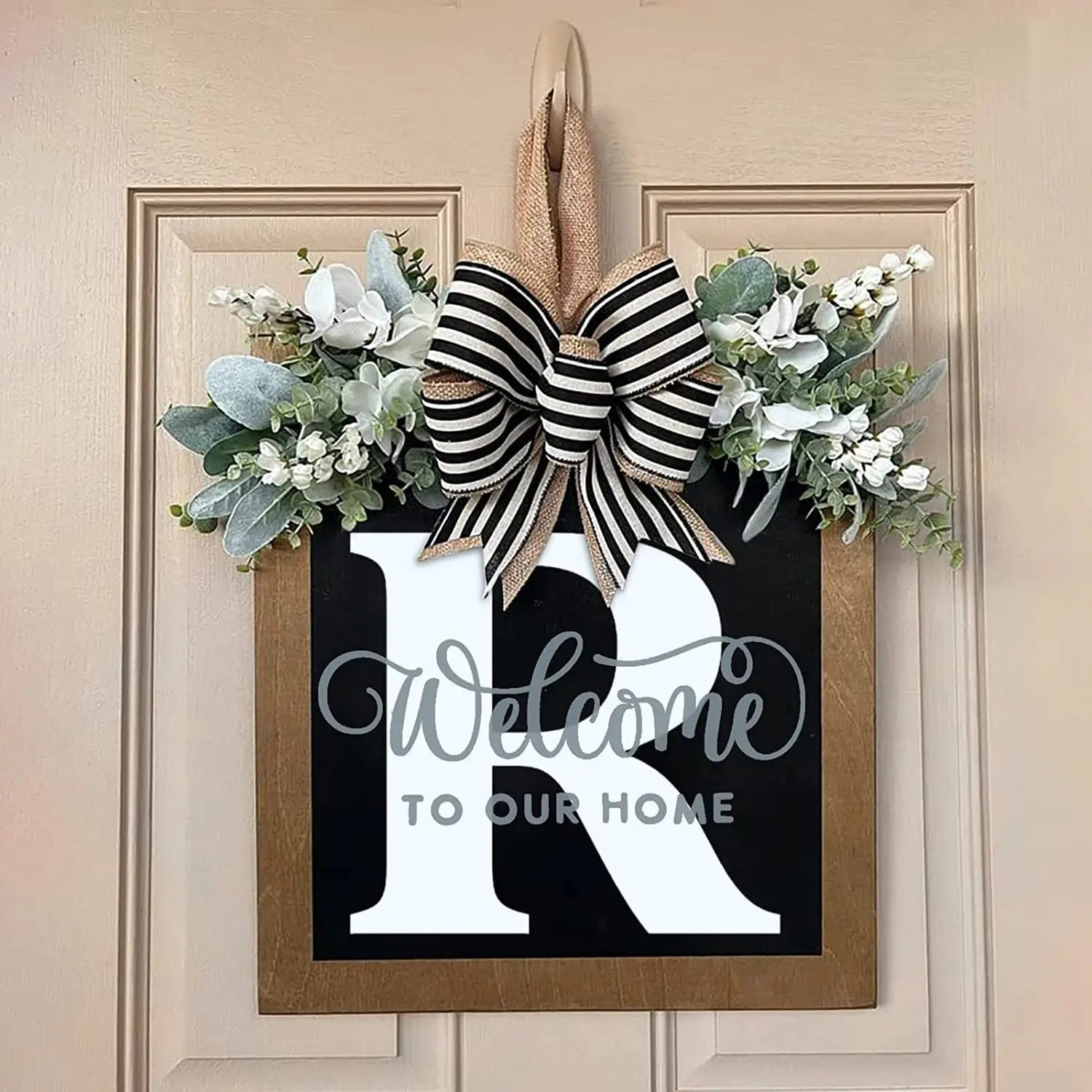 DoorGreet™ – Custom Initial Welcome Door Sign