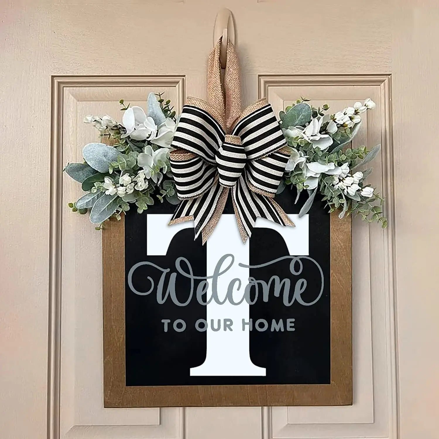 DoorGreet™ – Custom Initial Welcome Door Sign