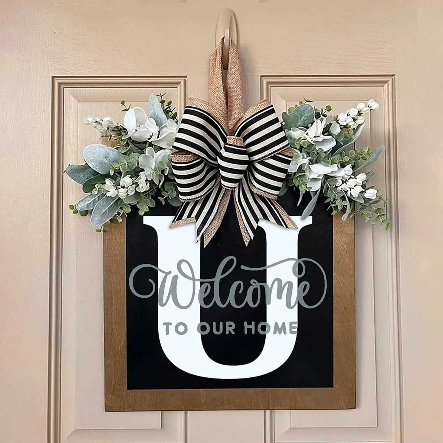 DoorGreet™ – Custom Initial Welcome Door Sign
