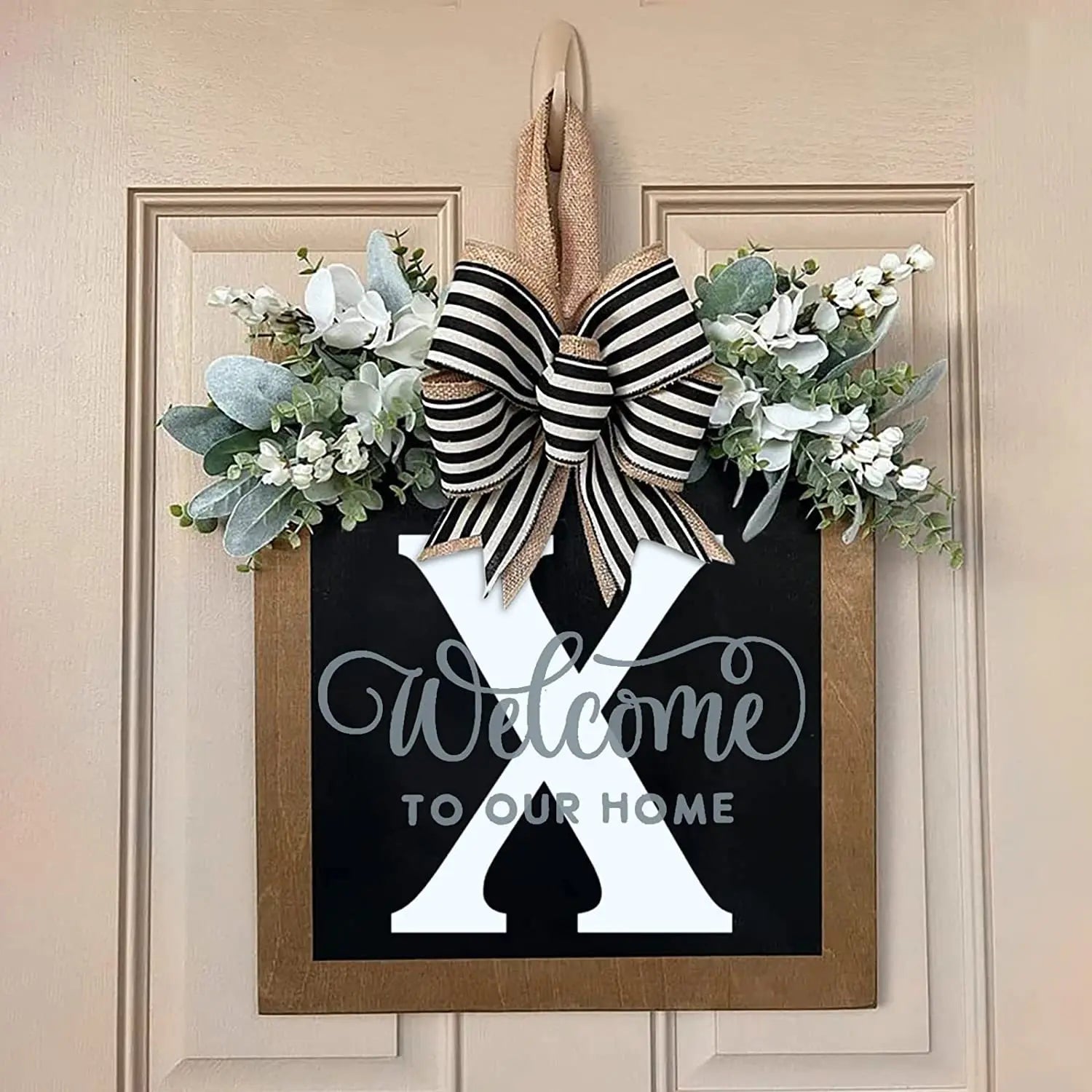 DoorGreet™ – Custom Initial Welcome Door Sign