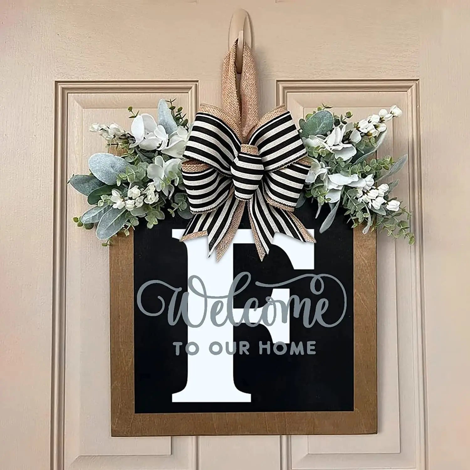 DoorGreet™ – Custom Initial Welcome Door Sign