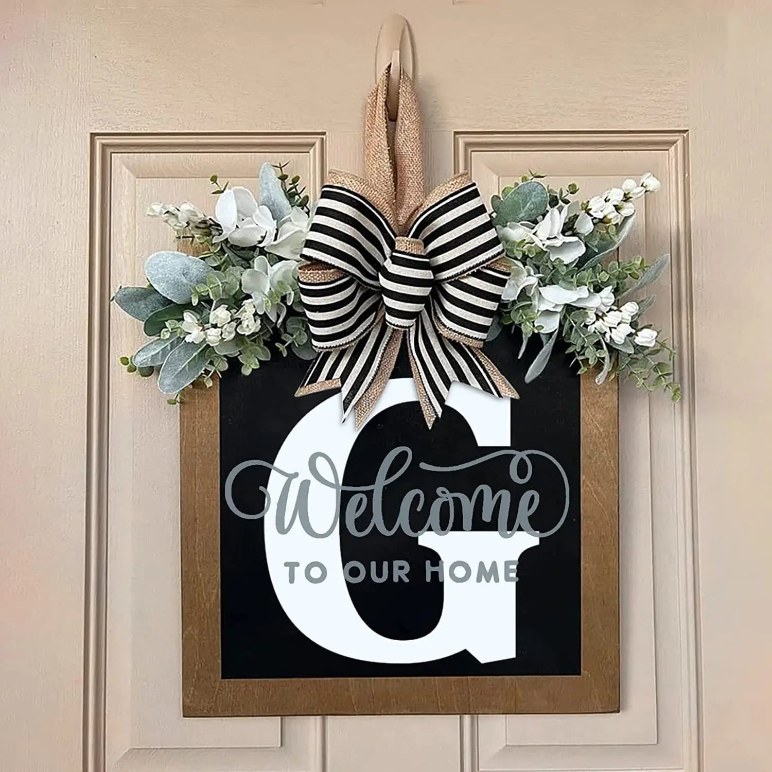 DoorGreet™ – Custom Initial Welcome Door Sign