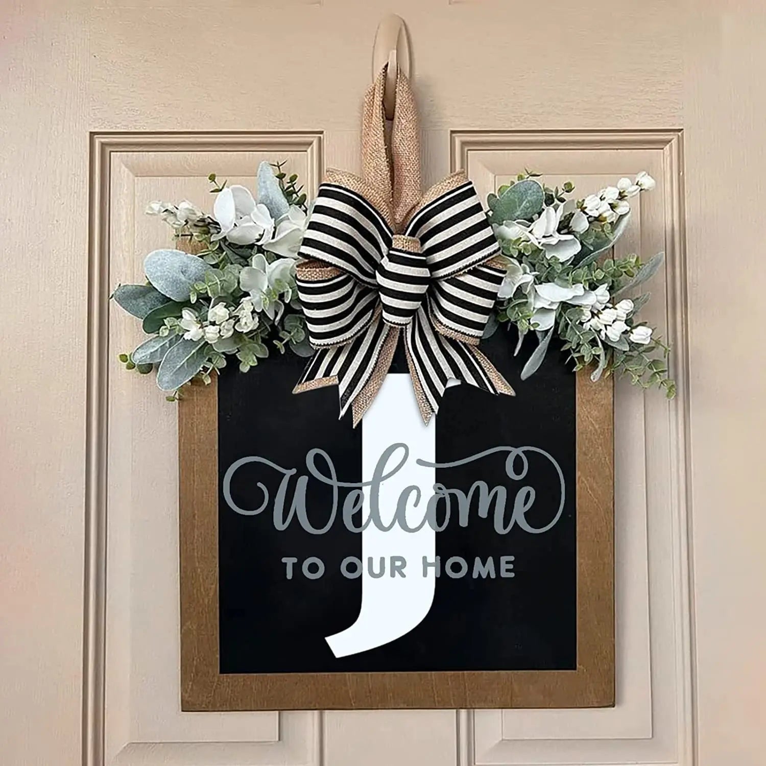 DoorGreet™ – Custom Initial Welcome Door Sign