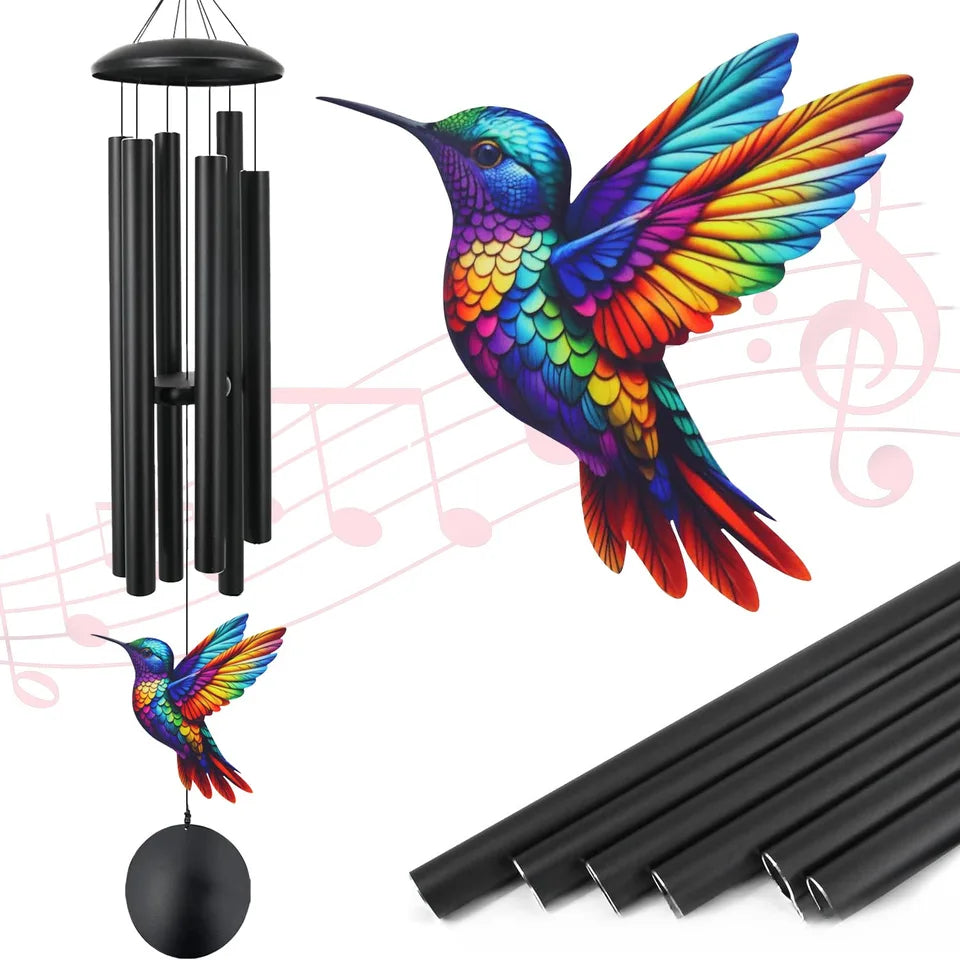MelodyBird™ – Hummingbird Garden Wind Chime with Tubes