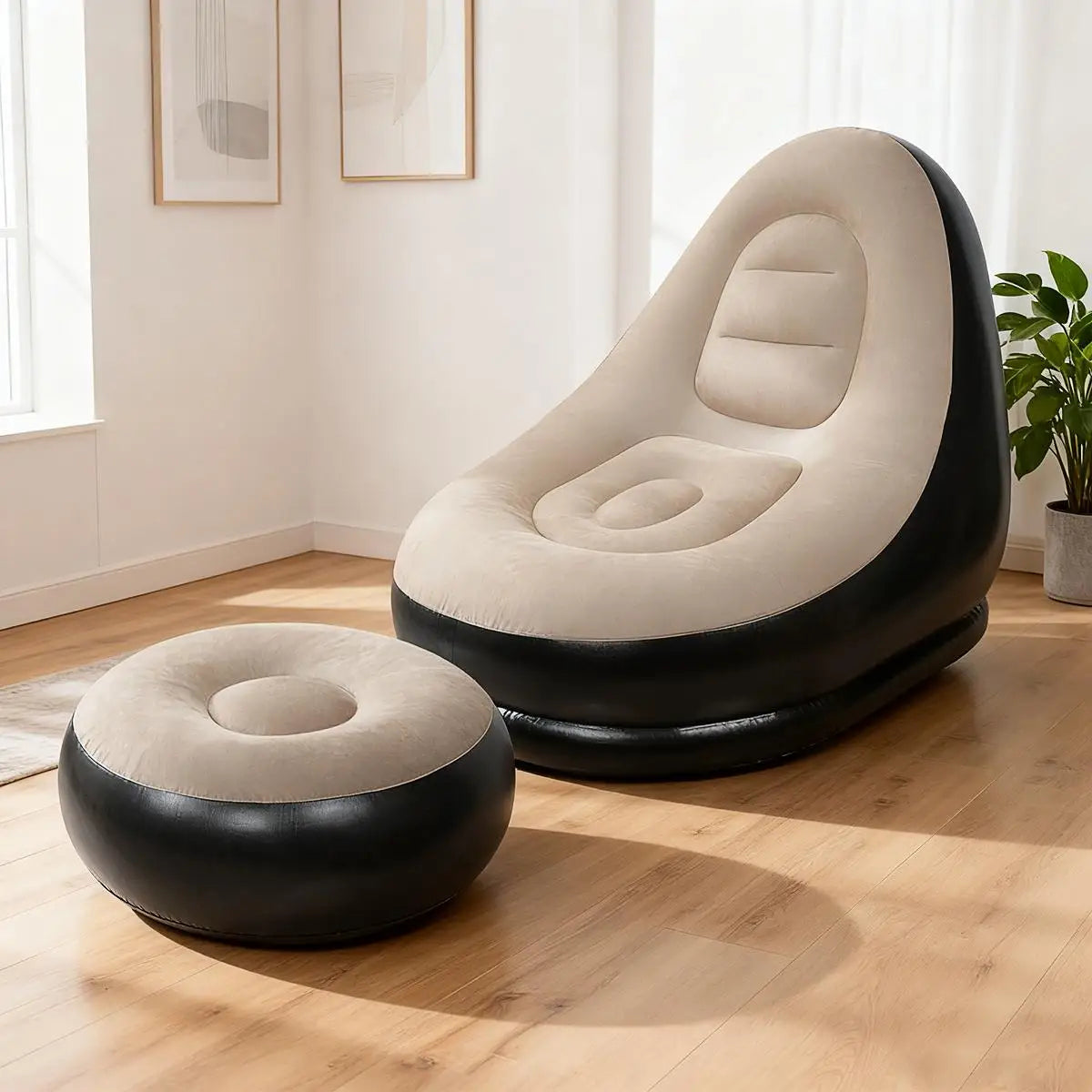 PlushPod™ – Two-Tone Inflatable Lounge Chair