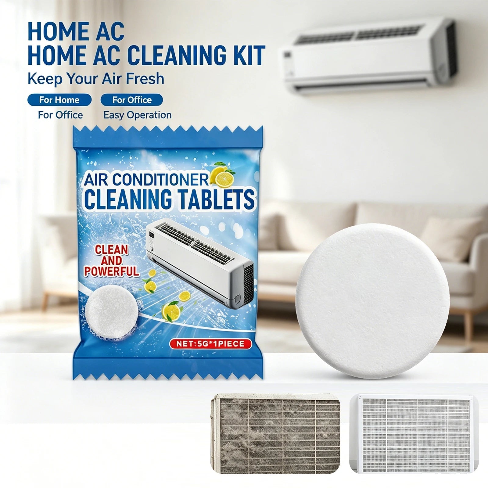 6 PCS AC Cleaning Tablets
