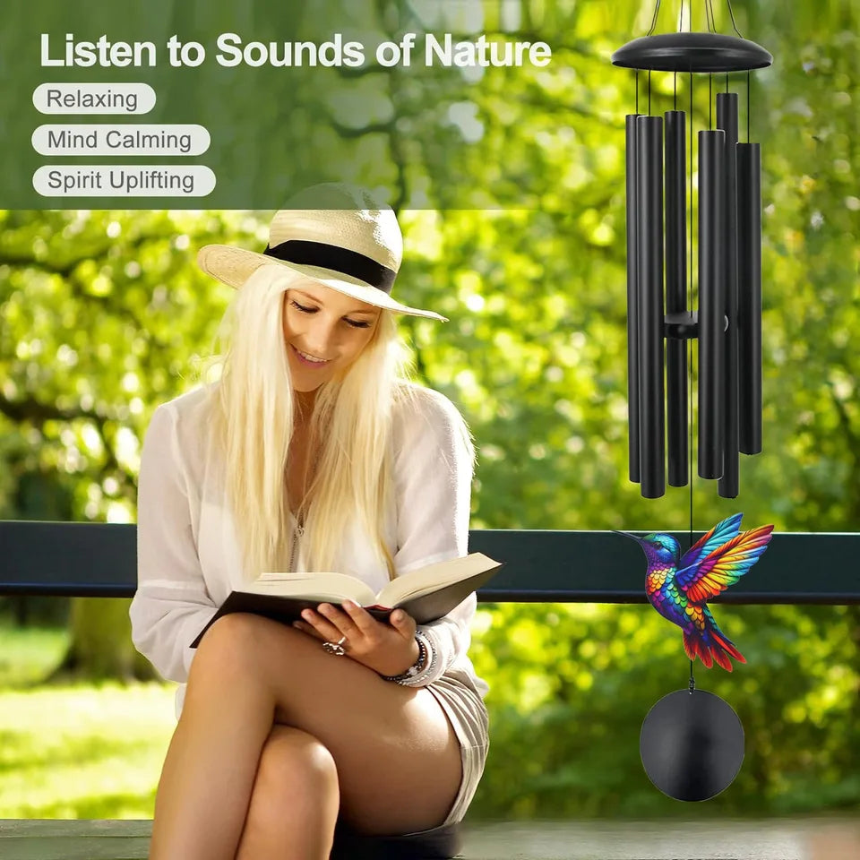 MelodyBird™ – Hummingbird Garden Wind Chime with Tubes